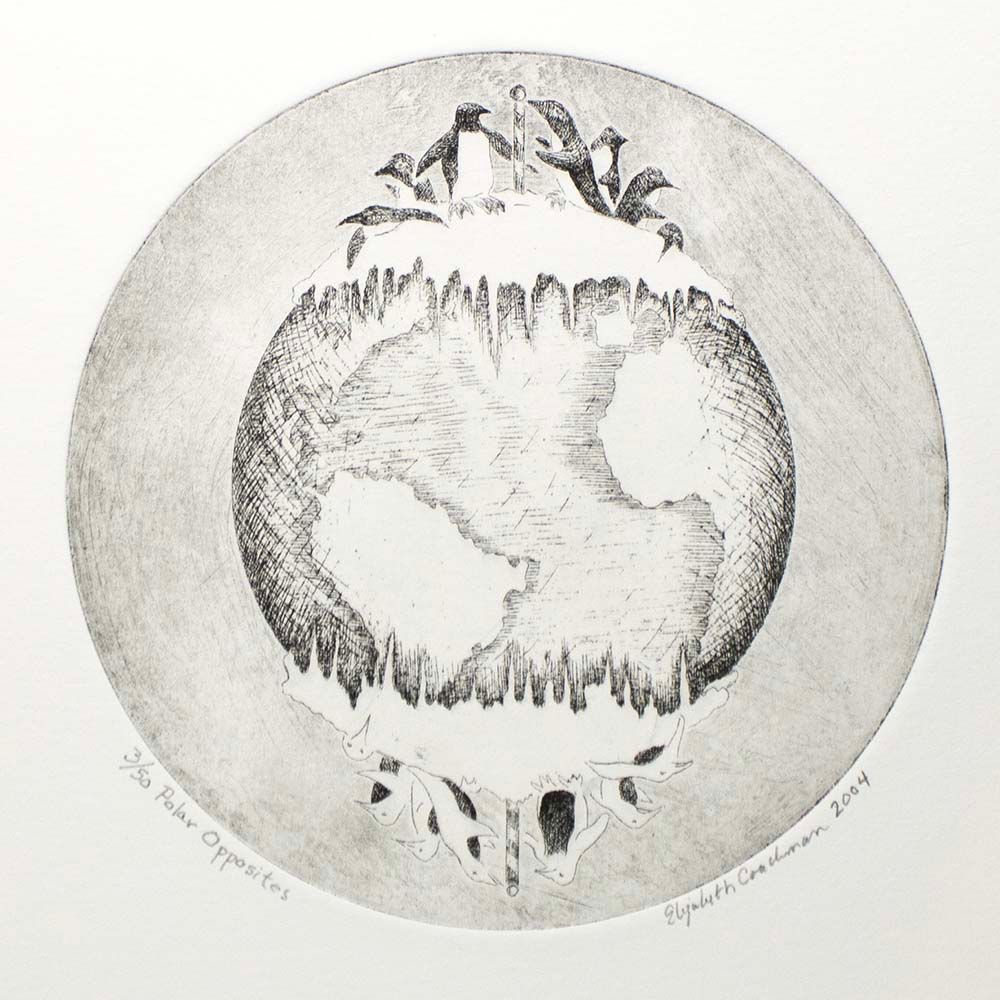 Polar Opposites, etching/aquatint COAE036