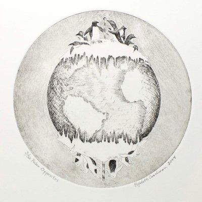 Polar Opposites, etching/aquatint COAE036