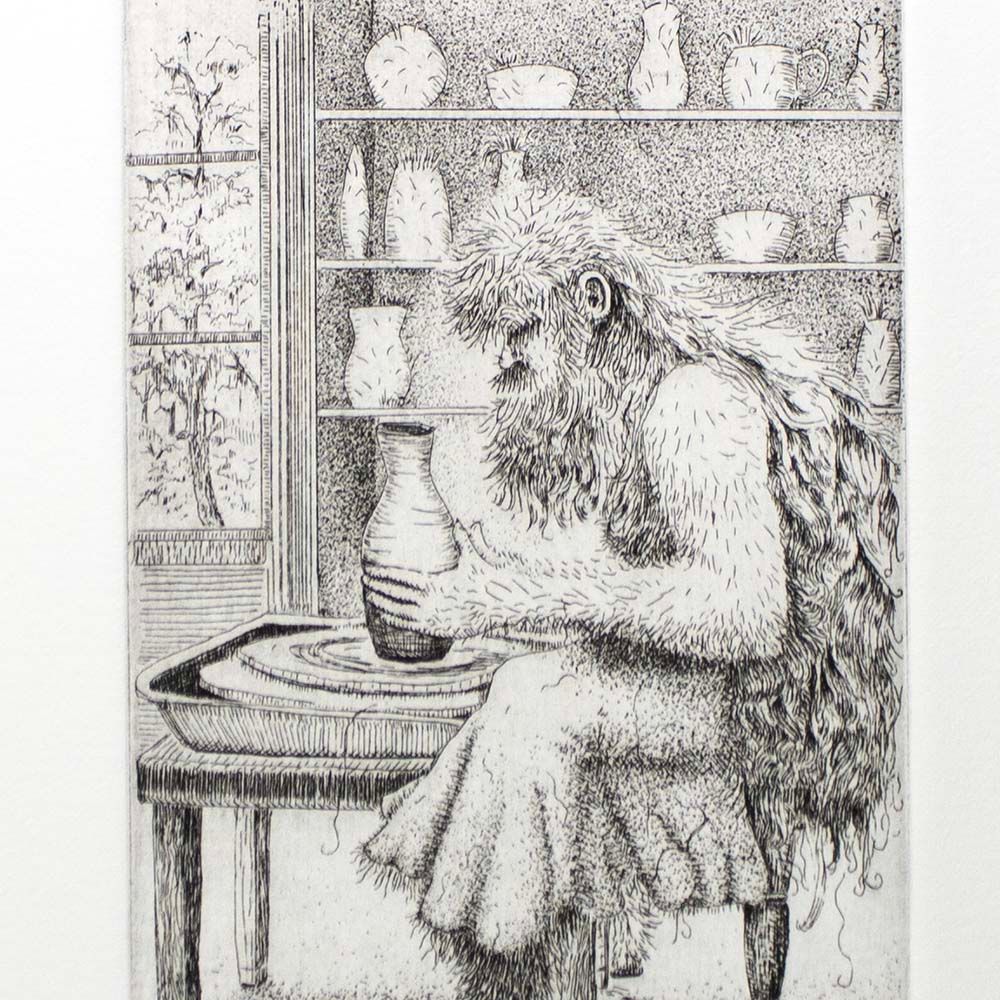 Hairy Potter, intaglio etching COAE013