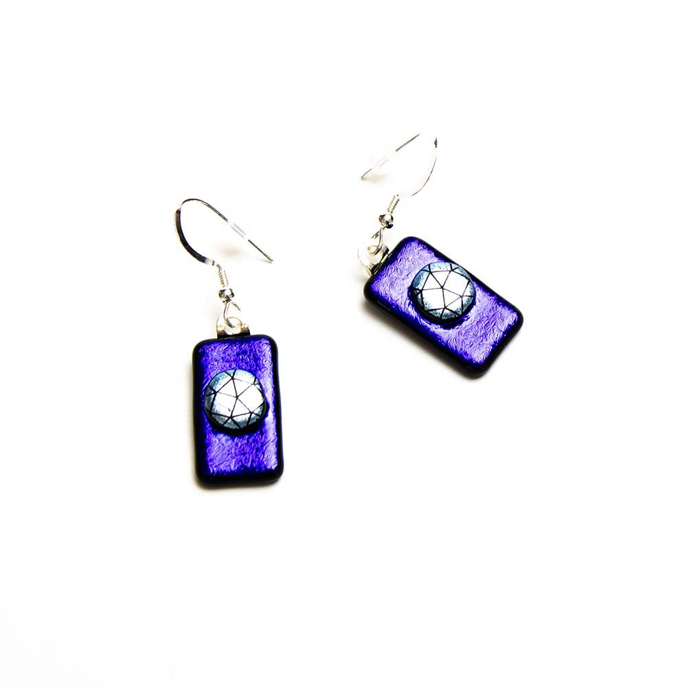 Cobalt with Silver Drop, earrings VINK938