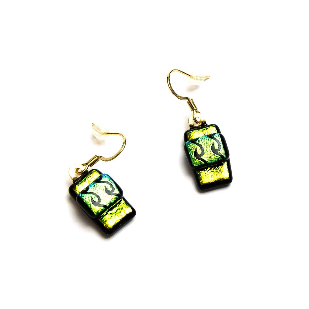 Green Wave Patter, earrings VINK939