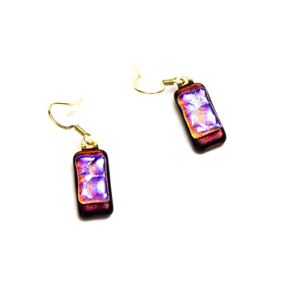 Holiday Red with Bubbles, earrings VINK940