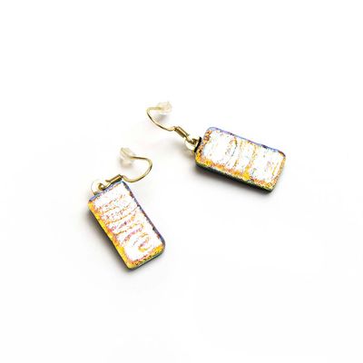Orange Animal Print Ice, earrings VINK946