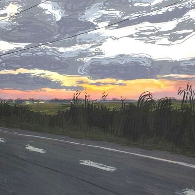 Orange Sunset, sketchbook HEEK31