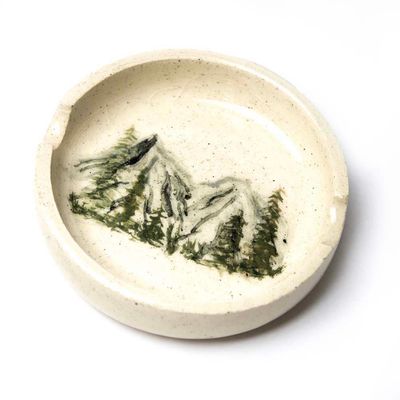 Mountains, ceramic dish WOOD22