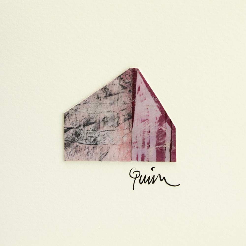 Structure in Rose Red (28), micro-painting card QUID64