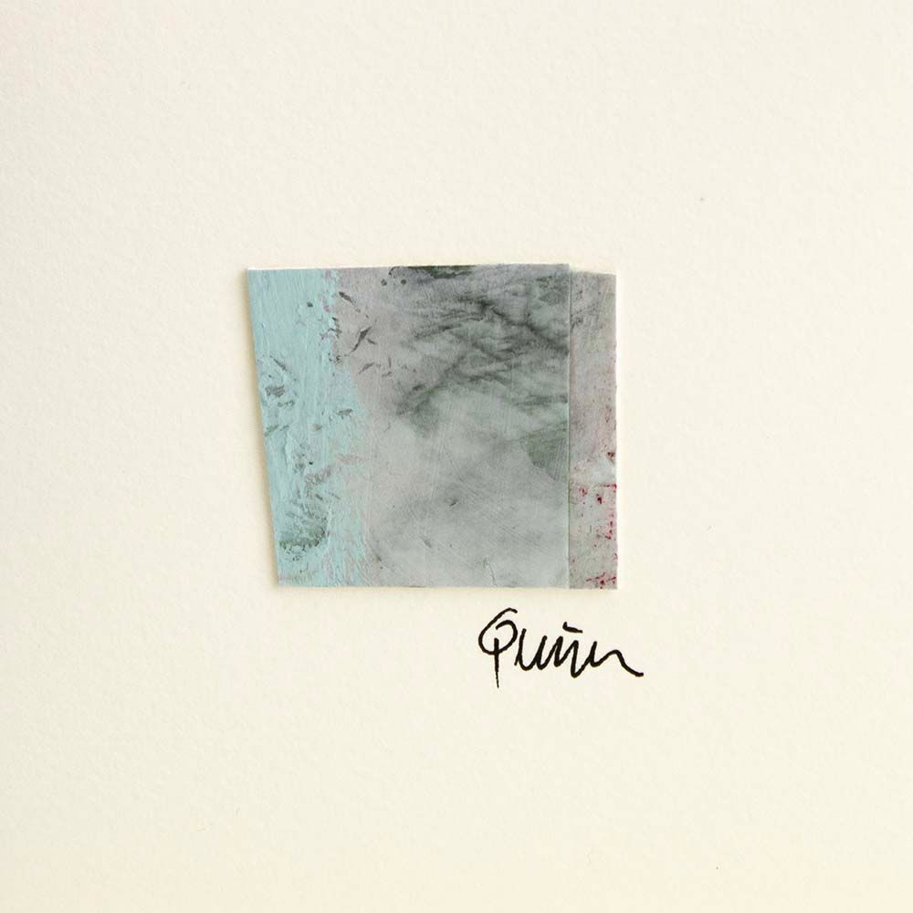 Blue to Grey (15), micro-painting card QUID57
