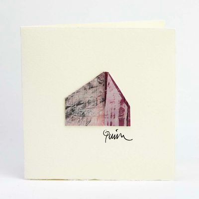 Structure in Rose Red (28), micro-painting card QUID64