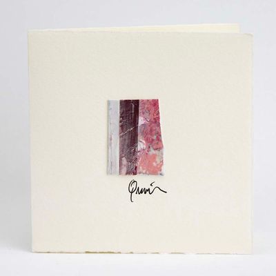 Red Pink Texture Stripe (25), micro-painting card QUID62