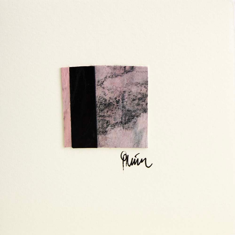 Pink Black Stripe (5), micro-painting card QUID50