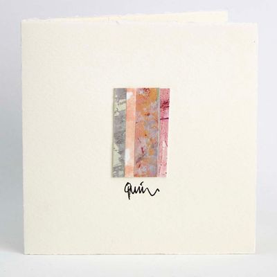 Salmon Pink Grey Stripe (32), micro-painting card QUID66
