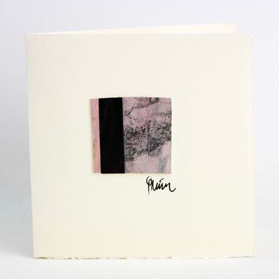 Pink Black Stripe (5), micro-painting card QUID50