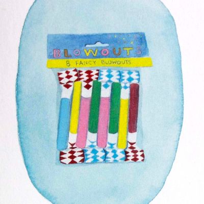 Blowouts, tiny holiday card SUNH098