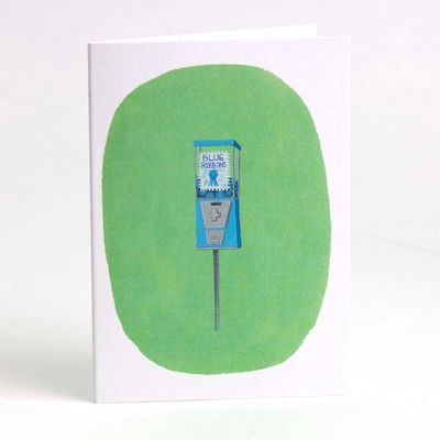 Blue Ribbon Machine, tiny holiday card SUNH099