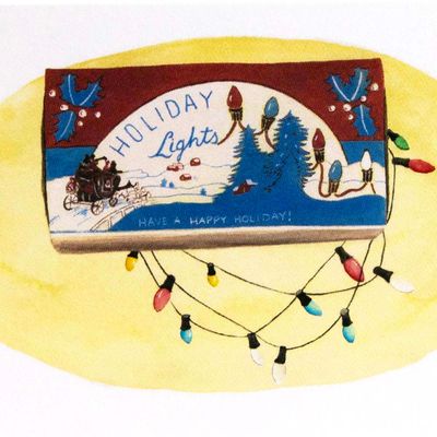 Holiday Lights, tiny holiday card SUNH093