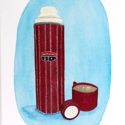 Thermos, tiny holiday card SUNH095