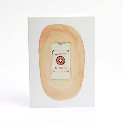 You deserve a donut, tiny holiday card SUNH096