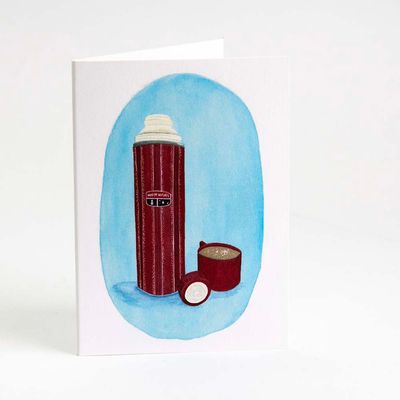 Thermos, tiny holiday card SUNH095