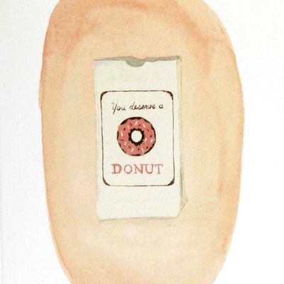 You deserve a donut, tiny holiday card SUNH096