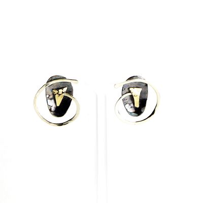 Spiral Sterling, 18k Post, earrings TRYL164
