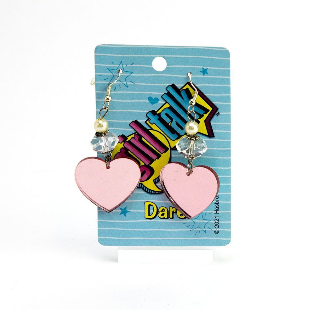 Pink Pearl Hearts, earrings LAPR576