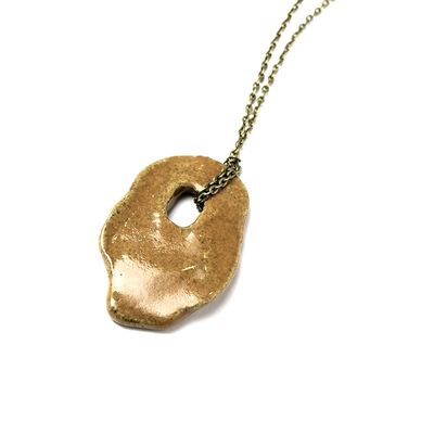 Natural Hag Stone, necklace ALBD02