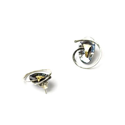 Spiral Sterling, 18k Post, earrings TRYL164