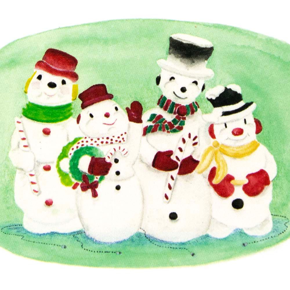 Snowmen Blow molds, tiny holiday card SUNH094
