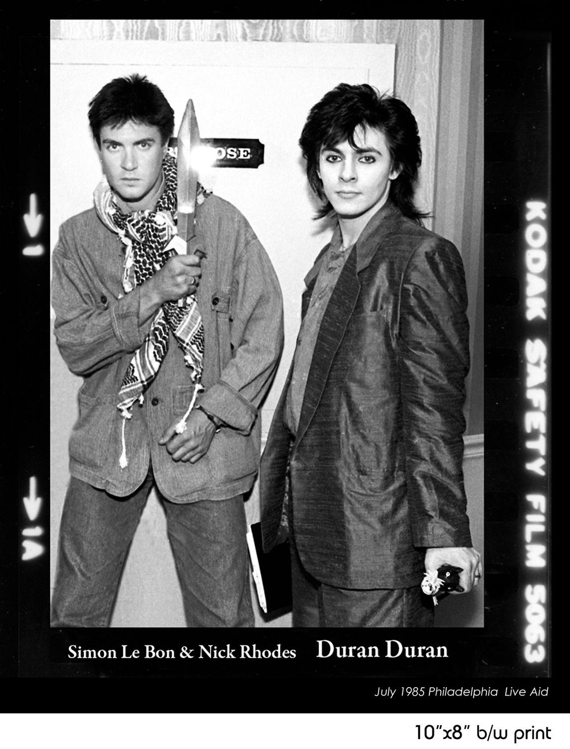 Simon LeBon &amp; Nick Rhodes Duran Duran, 8x10 retro print