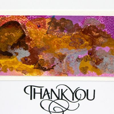 Pink Gold Thank You, card AROS053