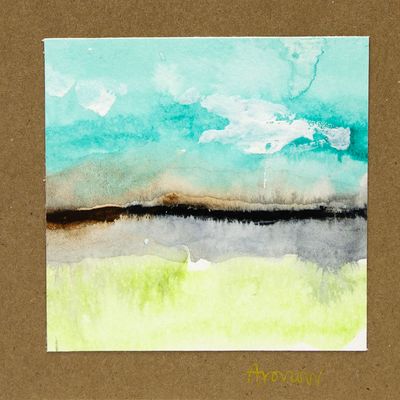 Blue-Green Landscape, card AROS052