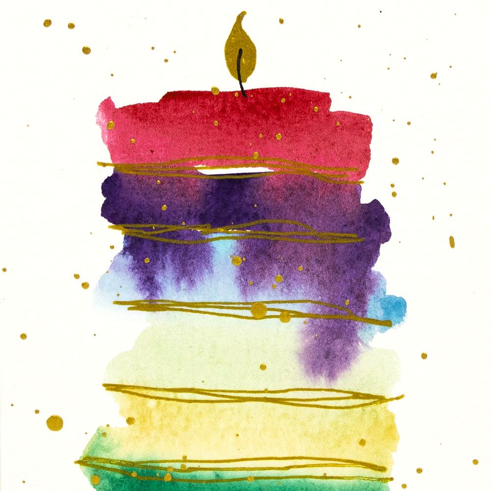 Six Layer Birthday Cake, card AROS054