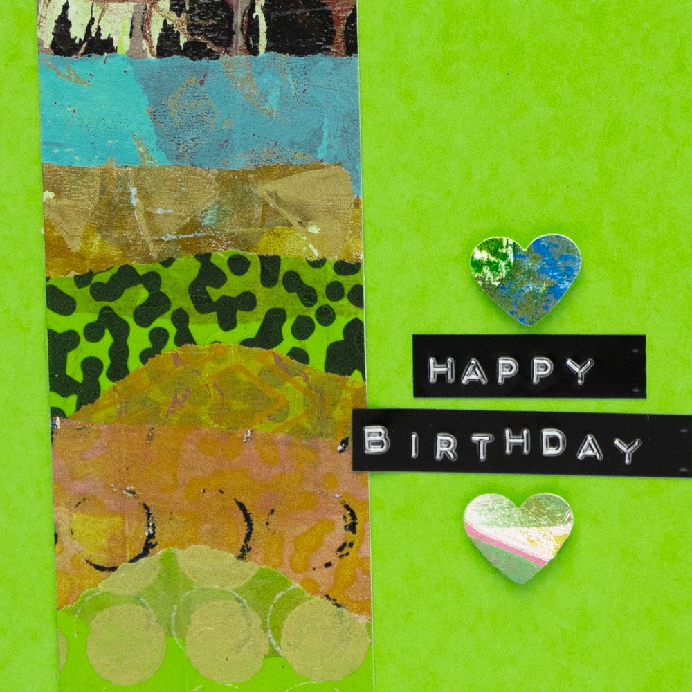 Lime Green Happy Birthday, card AROS057