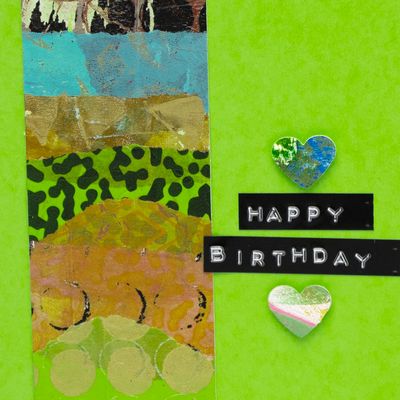 Lime Green Happy Birthday, card AROS057