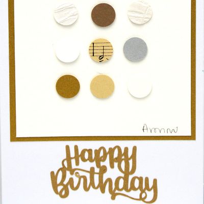 9 Dot Happy Birthday, card AROS055