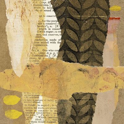 Handmade Papers Collage in Neutral, card AROS064