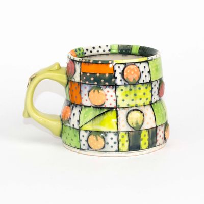 Quilt Mug: Vegetable Patch, ceramic SNYB086