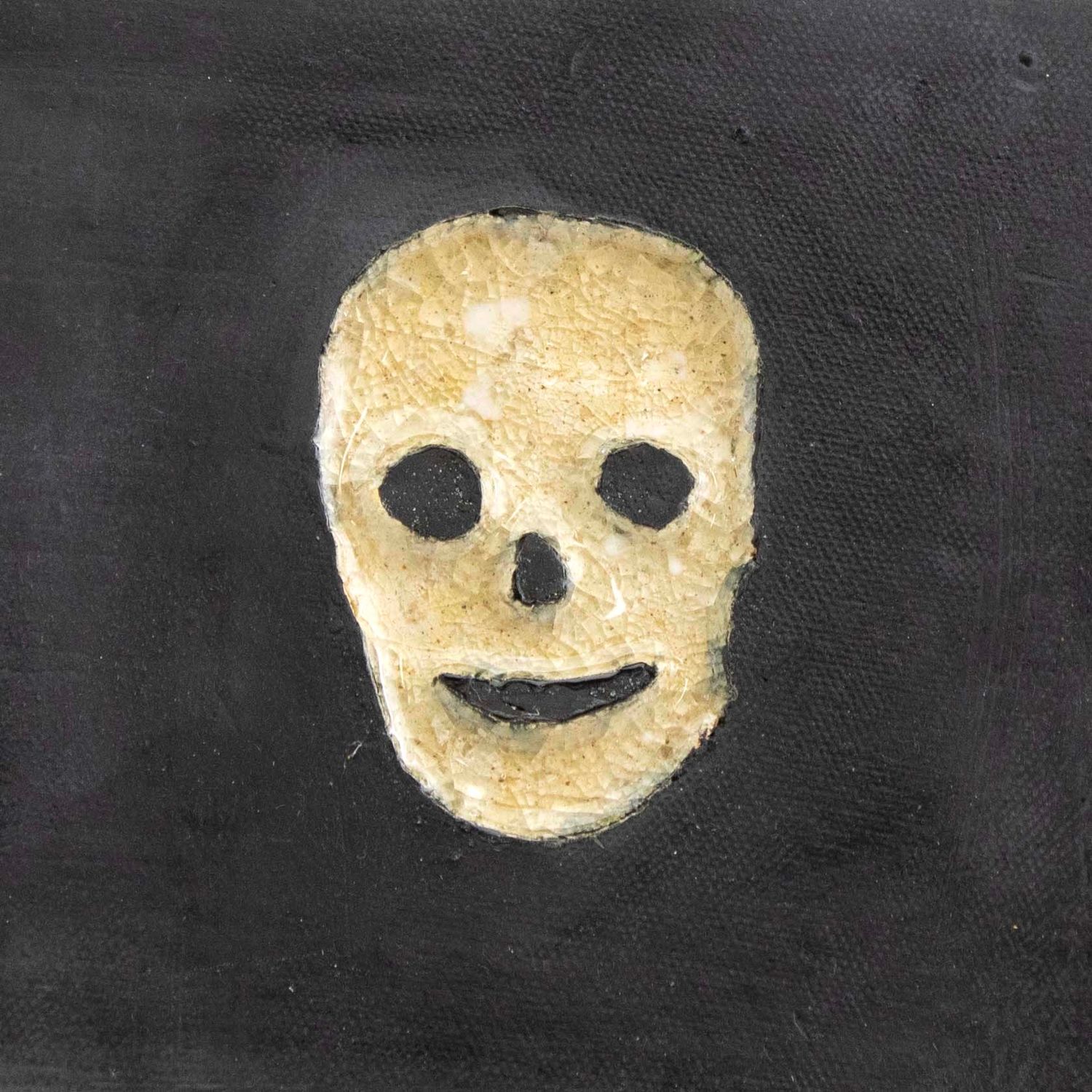 Skull Square Trivet, ceramic DHOJ057