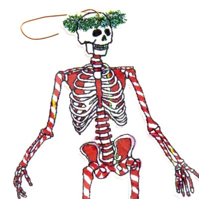 Candy Cane Skeleton, ornament DHOJ046