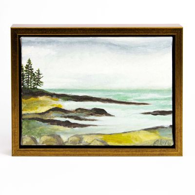 Morning On Prospect Harbor Bay, acrylic painting CHAE70