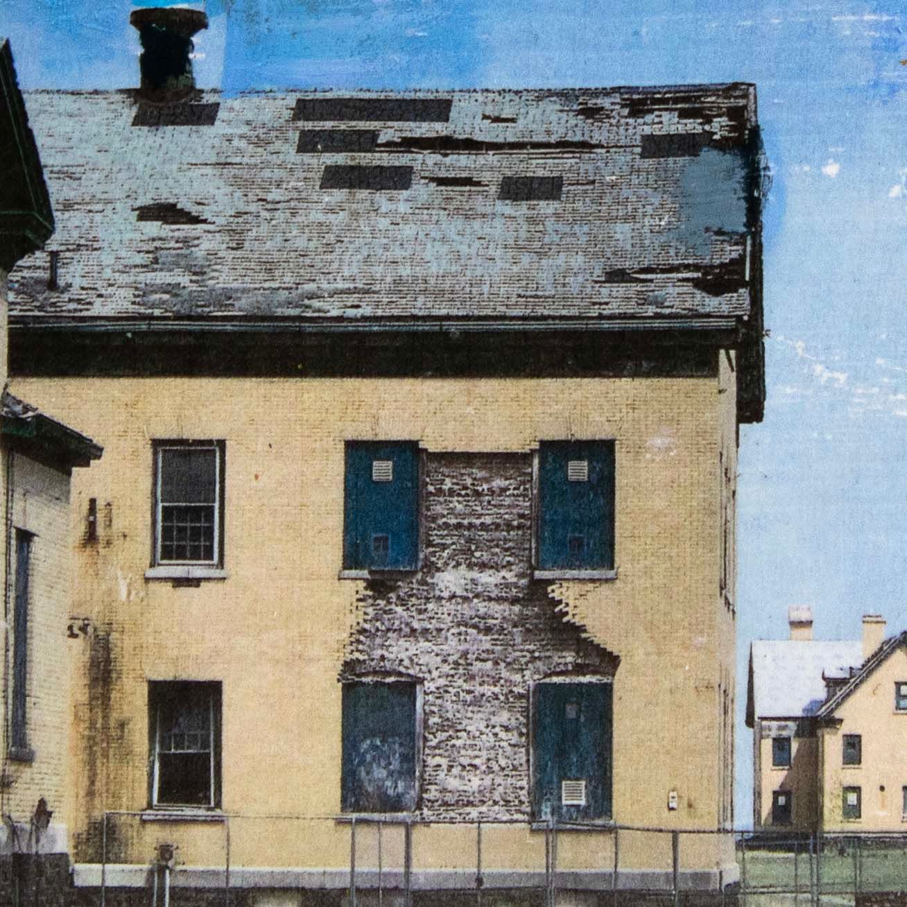 No Trespassing, mixed media painting SAND524