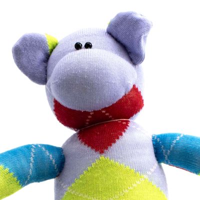 Lavender Argyle Pattern, sock monkey GOLE158