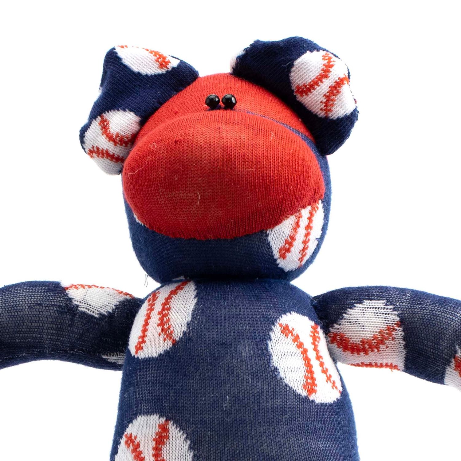 Blue and Red Baseball Pattern, sock monkey GOLE161