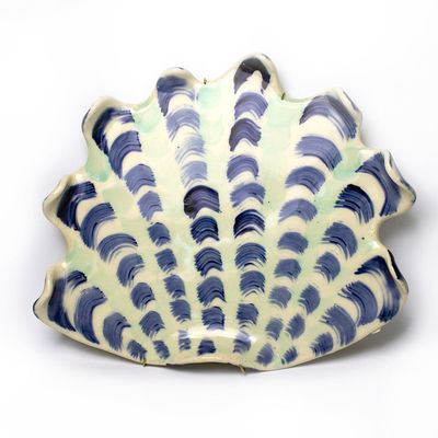 Blue with Aqua Large Platter, ceramic ROHG014