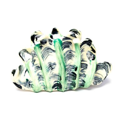 Aqua Blue Large Wall Pocket, ceramic ROHG013