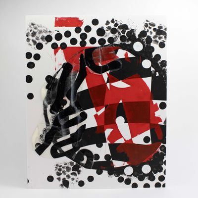 Under the Wave Series #1, mixed media collage NEGN20