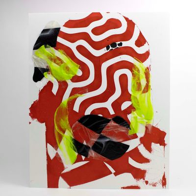 Under the Wave Series #3, mixed media collage NEGN22