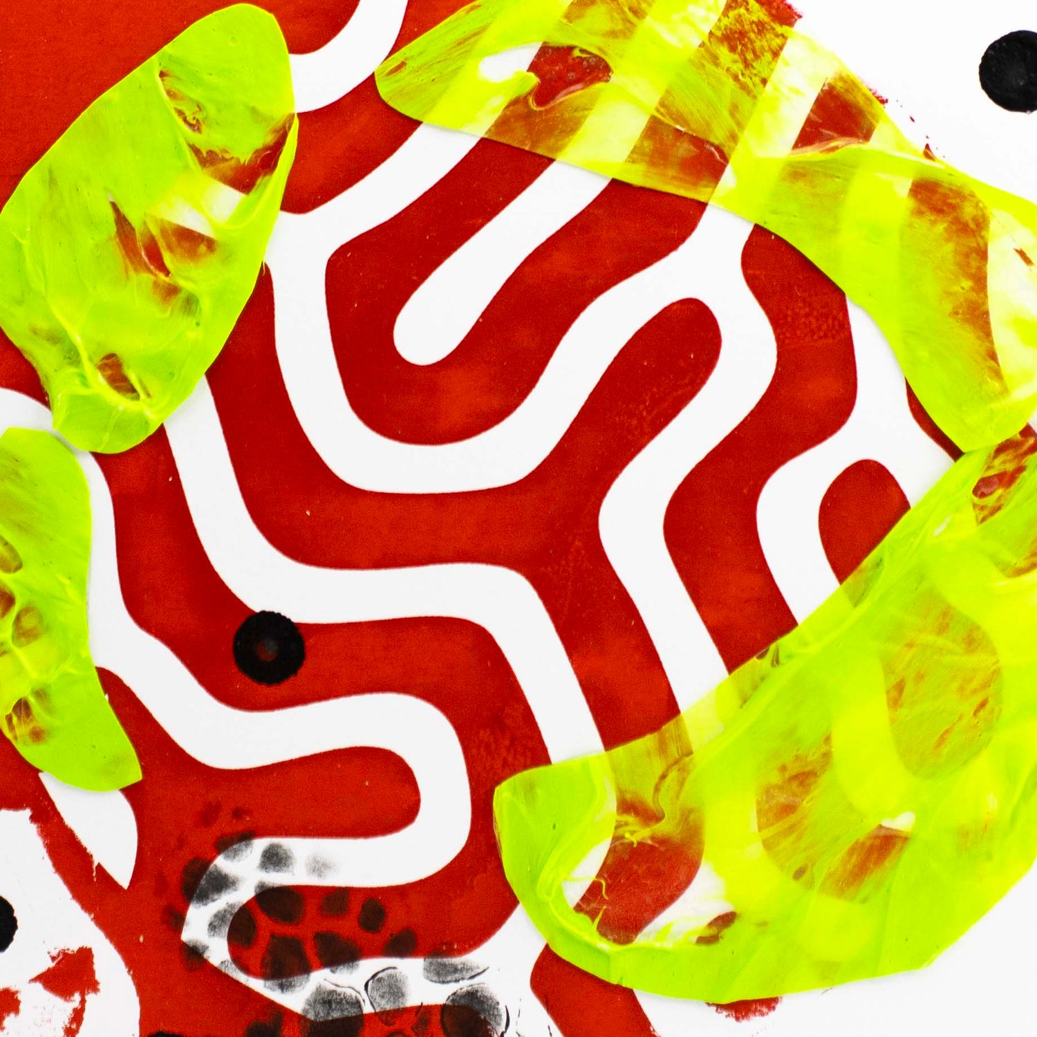 Under the Wave Series #2, mixed media collage NEGN21