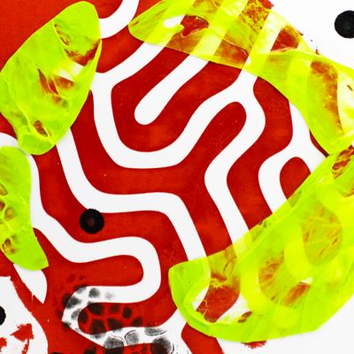 Under the Wave Series #2, mixed media collage NEGN21