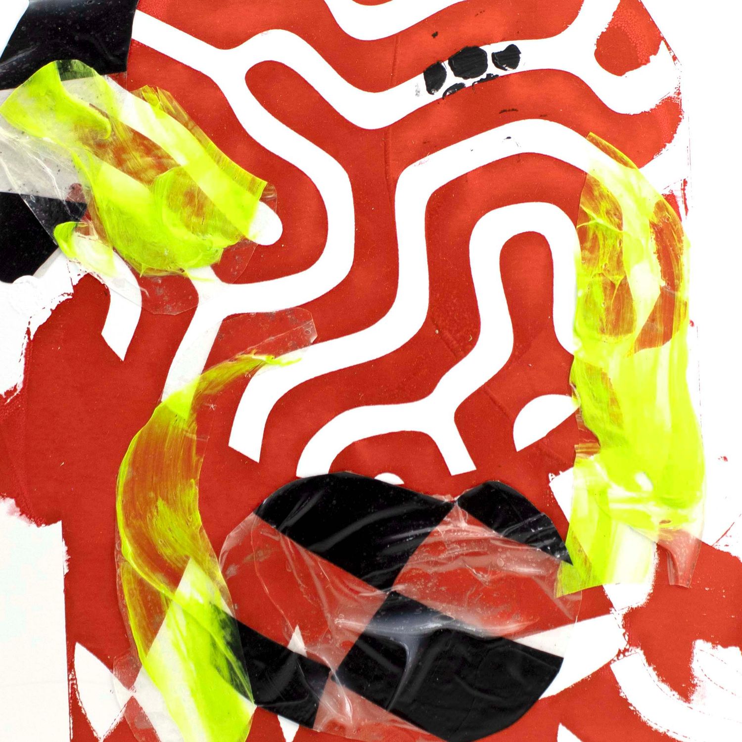 Under the Wave Series #3, mixed media collage NEGN22